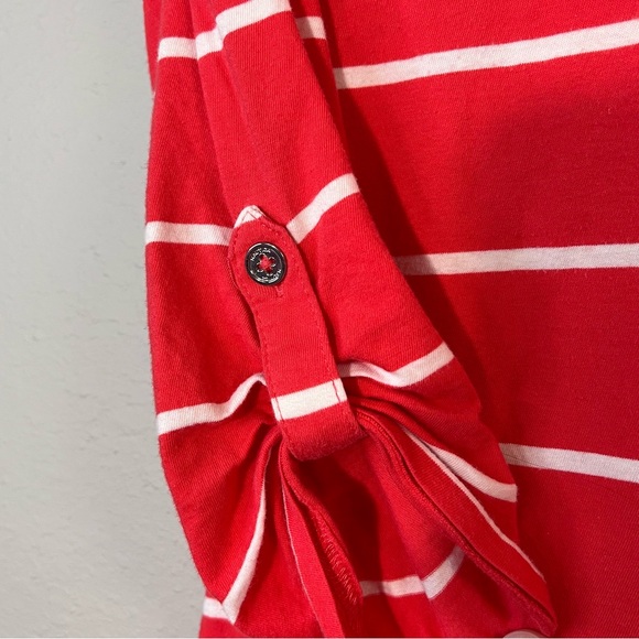 Nautica Orange Relaxed 3/4 Sleeve Top - Picture 4 of 5